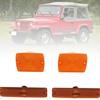 Car Front Bumper Side Marker Light Cover 56001378 56001424 for Jeep Wrangler YJ 1987-1995 Turn Signal Light Cover Yellow