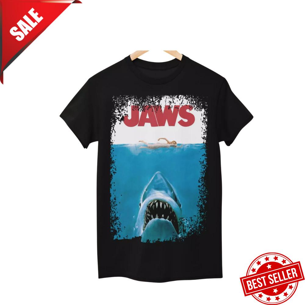 Hot  ! Jaws Unisex Classic Movie Poster T-Shirt, Freeship - Fan Shirt Unisex T-Shirt XXL