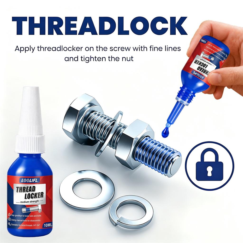 Thread Locker Blue 243 Red 271 Removable Permanent Locking Nuts Bolts Seal Lock Tight Fasteners Anaerobic Curing Metal Glue Tool Thread Lock3