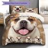 Pit Bull Pattern Bedding Quilt Set Quilt Cover Pillowcase Home Decoration Gift (1 * duvet cover + 2 * pillowcase, without core)
