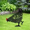 Plastic Chicken Statues Garden Ornaments Garden Card Insertion Creative Hen Yard Ornaments
