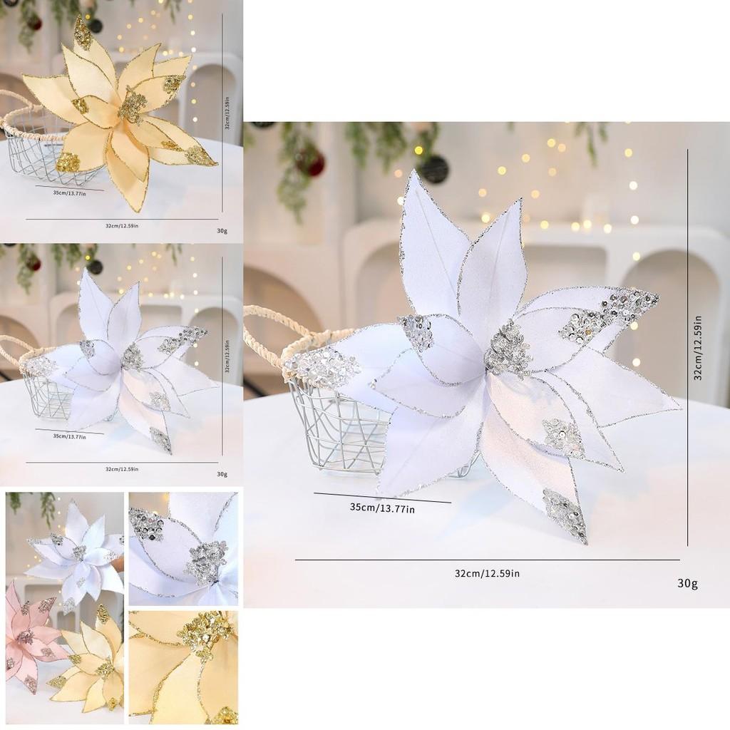 Weihnachtsblumengesteck mit weichem Stoffmaterial für festliche Heimdekoration