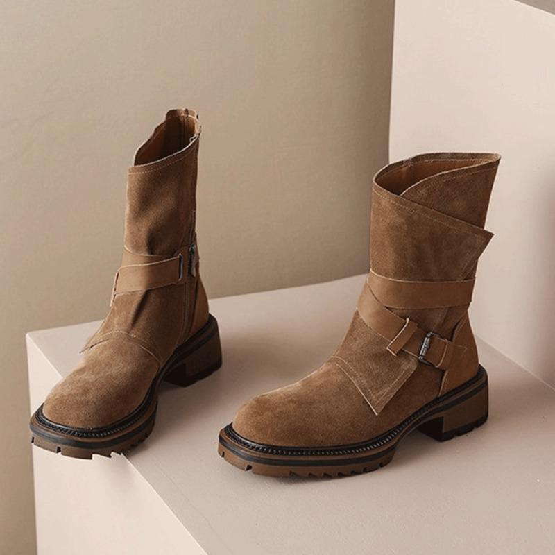 Ankle Women Boots New Chunky Shoes Suede 2025 Trend Winter Chelsea Boots Brand Party Women Sneakers Knight's Botas Mujer
