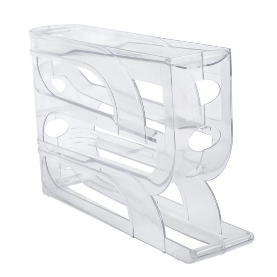 Automatischer Eierhalter für den Kühlschrank, 3-stöckig, 4-stöckig, Eier-Spender, platzsparender Eier-Organizer für Kühlschrank und Arbeitsplatte