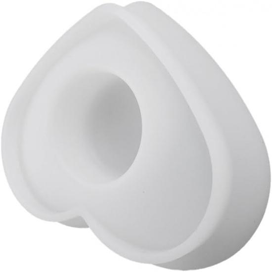 2 Pcs Heart Shaped Candle Holders Epoxy Mold DIY Candlestick Resin Casting Silicone Tealight Mold for Trinket Container Art Craft Making Home Decor,