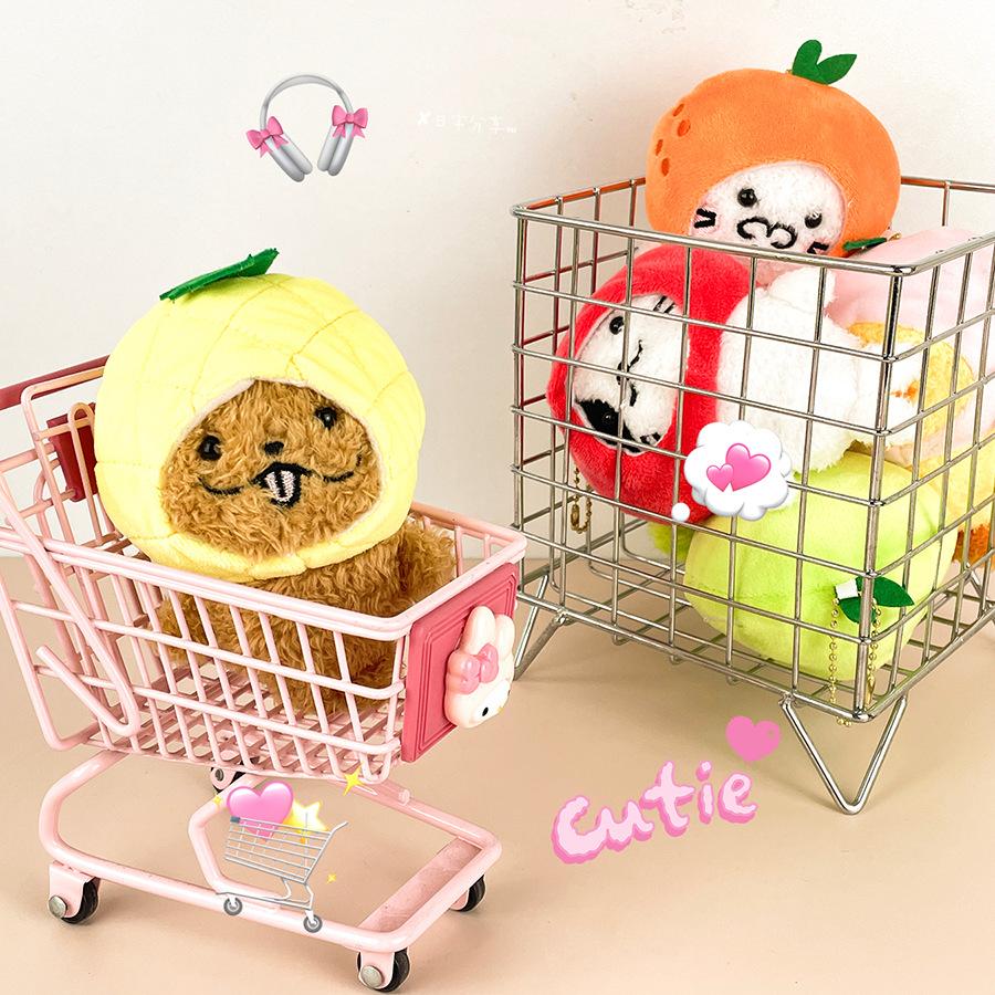 Fun Fruit Animal Pendant Drag Doll Plush Toy Bag Hanging Ornament Doll New Product Grab Doll