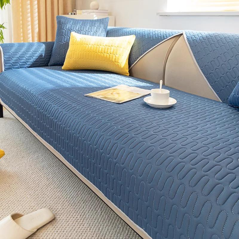 Latexmatte Sofakissen Sitzkissen Sommer Eisseide Rutschfester Sofabezug Stoff Einfarbig Sommer Sofasitzkissen