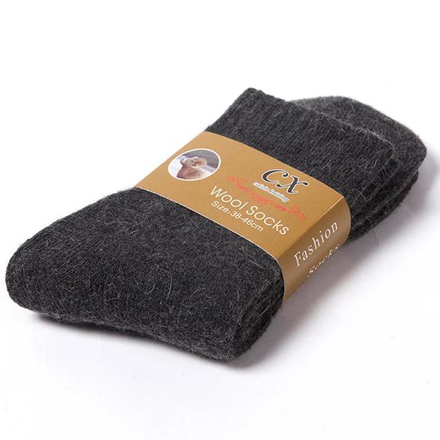1 Pairs Winter Warm Women Socks Merino Wool Men Super Thicker Solid Against Cold Thermal Plush Thick Snow Terry Socks