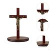 Figurine Sculpture Jesus Cross, Gift From The Prayer Religious Statue, Office Ornament, for