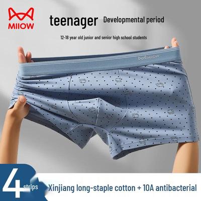 Maoren Men's Cotton Boxer Briefs 4-Pack