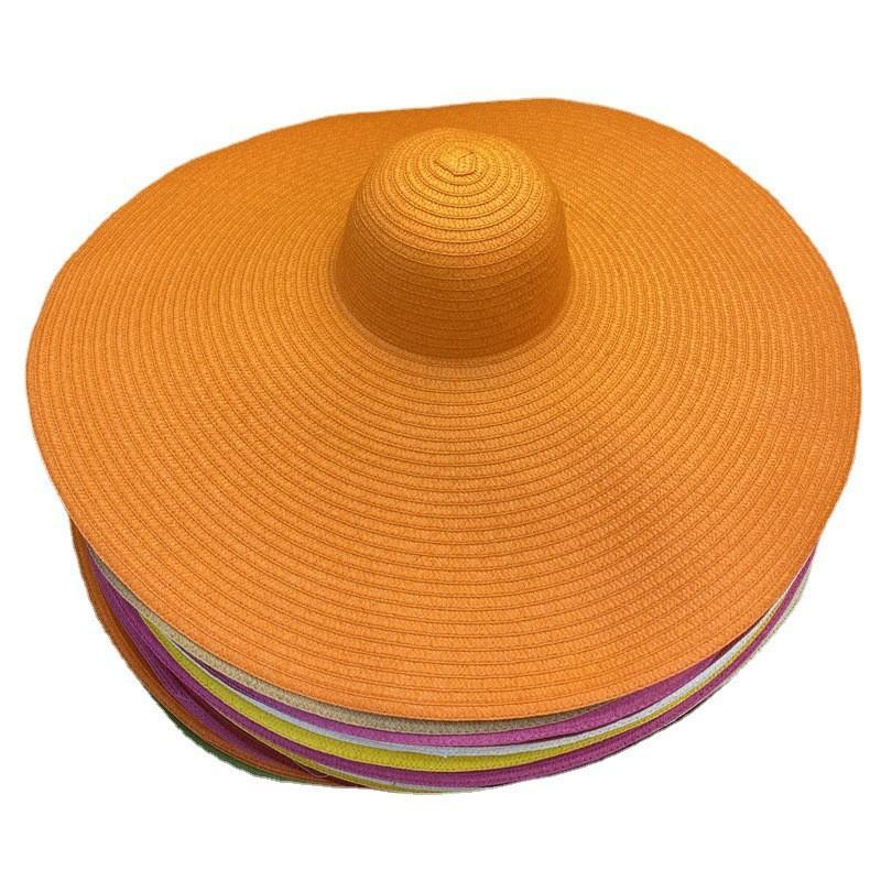Large Brim Cm Diameter Straw Hat Women's Sunscreen Hat Summer Dome Sunshade Hot-selling