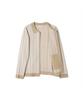Notig Two-Tone Textured Zip-Up Cardigan Beige_Olp1Swzu101I1