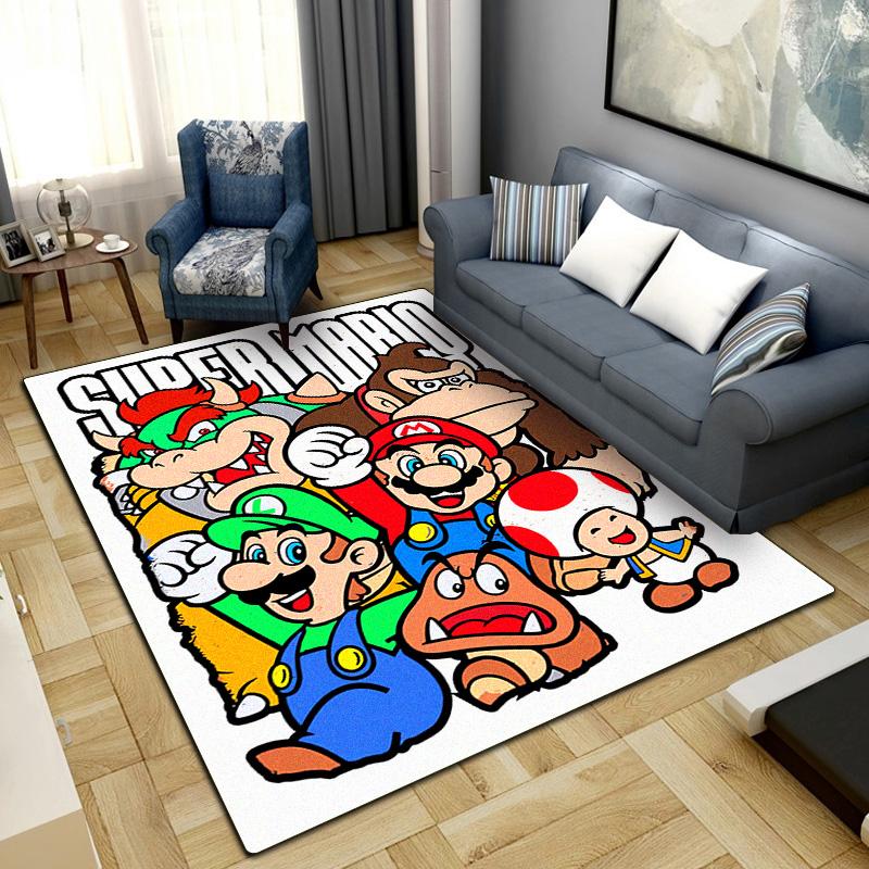 

Super Mario Bros Washable Non-Slip Rug Carpet Larget Floor Mat Bedroom Home Decor LXR89 60x90cm