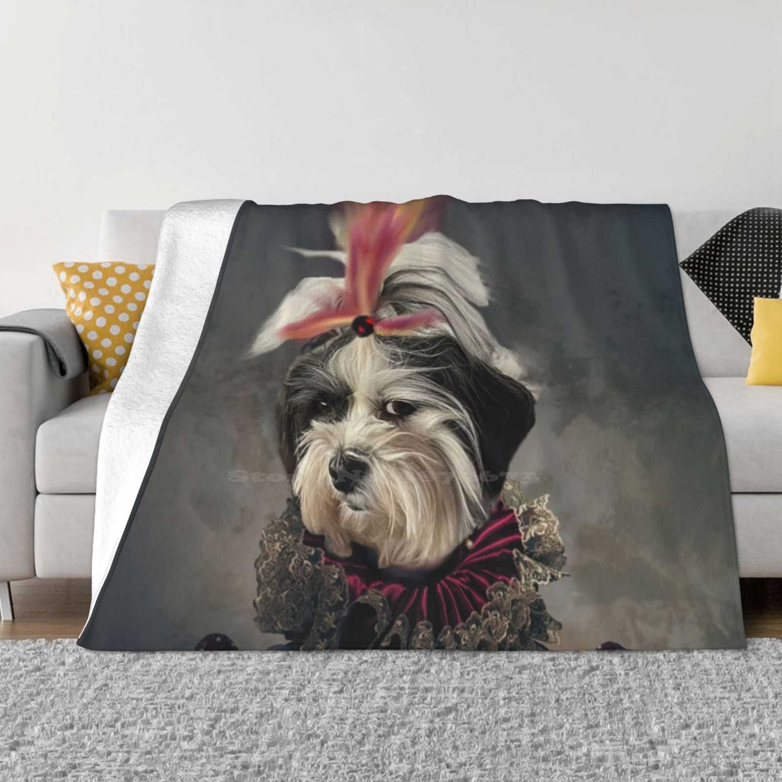 

Princess Flo Hot Sale Printing High Qiality Warm Flannel Blanket Flee Dog Princess 30x40in