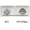 Mixed Color Pavé Zirconia Decorative Metal Button
