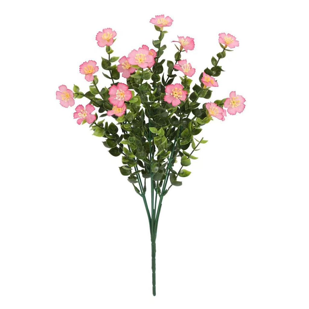 10pcs Direct Sales Plastic Flower Eucalyptus Chrysanthemum Simulation Flower Home Outdoor Wedding Photography Decoration