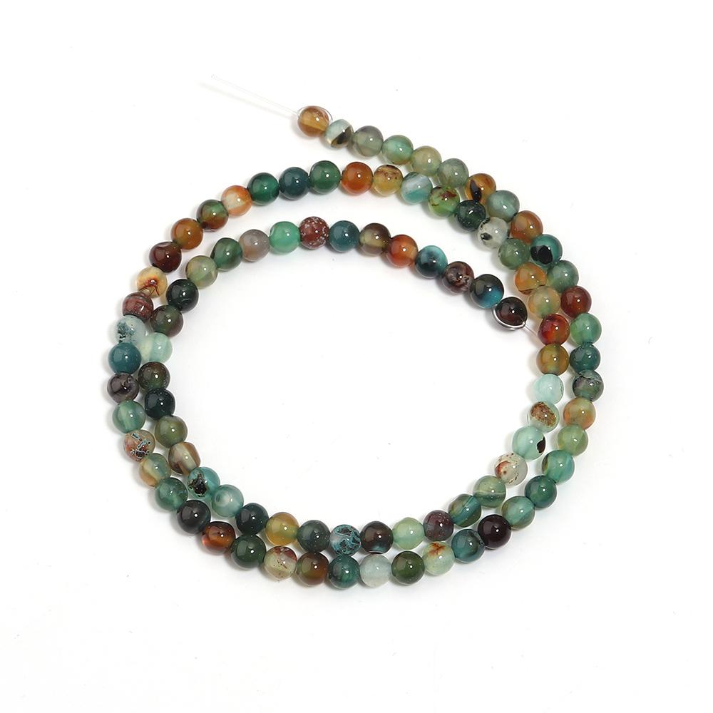 

1 Strand Natural Peacock Stripe Agate Stone Beads Round Loose Beads For Jewelry Making DIY Bracelet Accessories 4/6/8/10/12mm