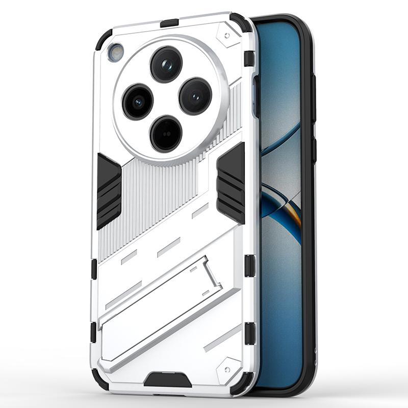 

Для OPPO Find X8 Pro задняя крышка телефона чехол противоударный броня против падения усиление углов защитный подставка чехол Funda Cases For OPPO FindX7Ultra белый