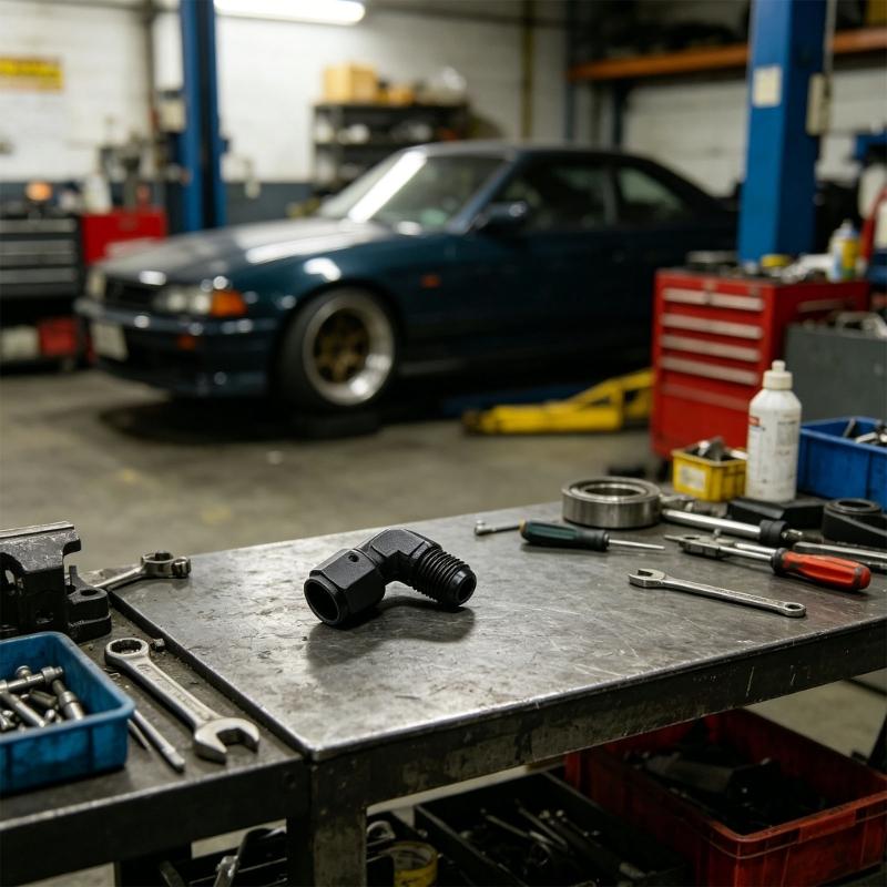 4AN 6AN 8AN 10AN Gewinde 90 Grad Schwenkbarer Schlauchanschluss für Kraftstoffsystem-Upgrade bei Auto-Modifikationen