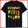 Hungry Caterpillars Saturday Fruits Kindergarten Teacher Black Cotton T-Shirt