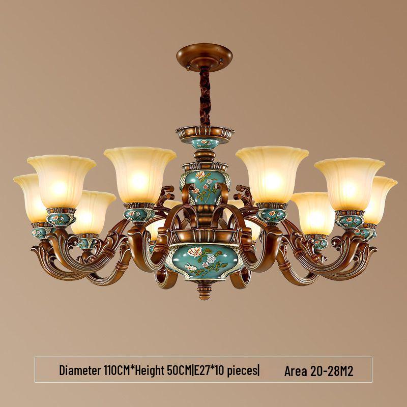 European Luxury Chandelier - Retro Atmospheric Lighting for Living Rooms and Bedrooms