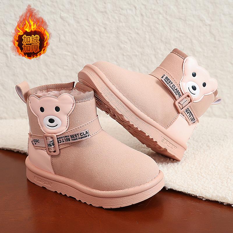 Children's snow boots girls' cotton boots boys' cotton shoes winter new boots women's warm large cotton velvet classmates