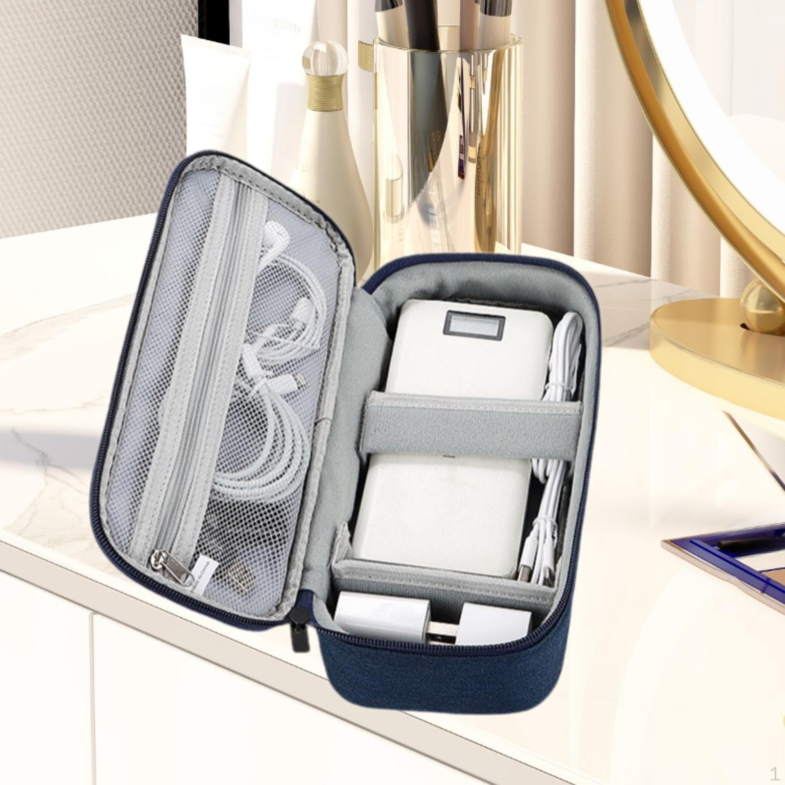 

Органайзер для электронных аксессуаров, чехол для кабеля, защитный универсальный чехол для переноски шнура Deep Blue