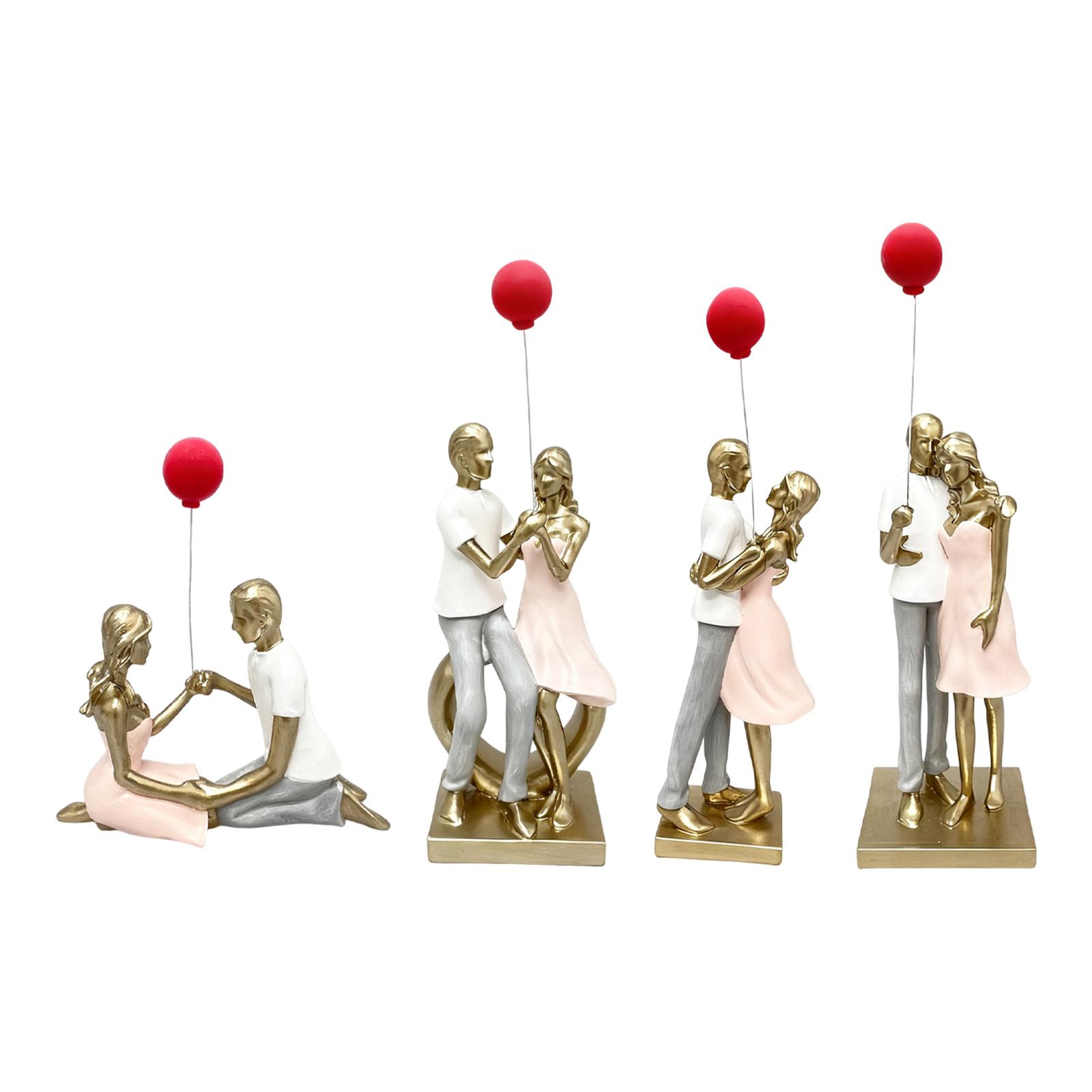 

Lover Figurine Desktop Ornament Collection Abstract Figure Sculpture Decorative Statue for Valentine s Day Shelf Bookshelf Style A
