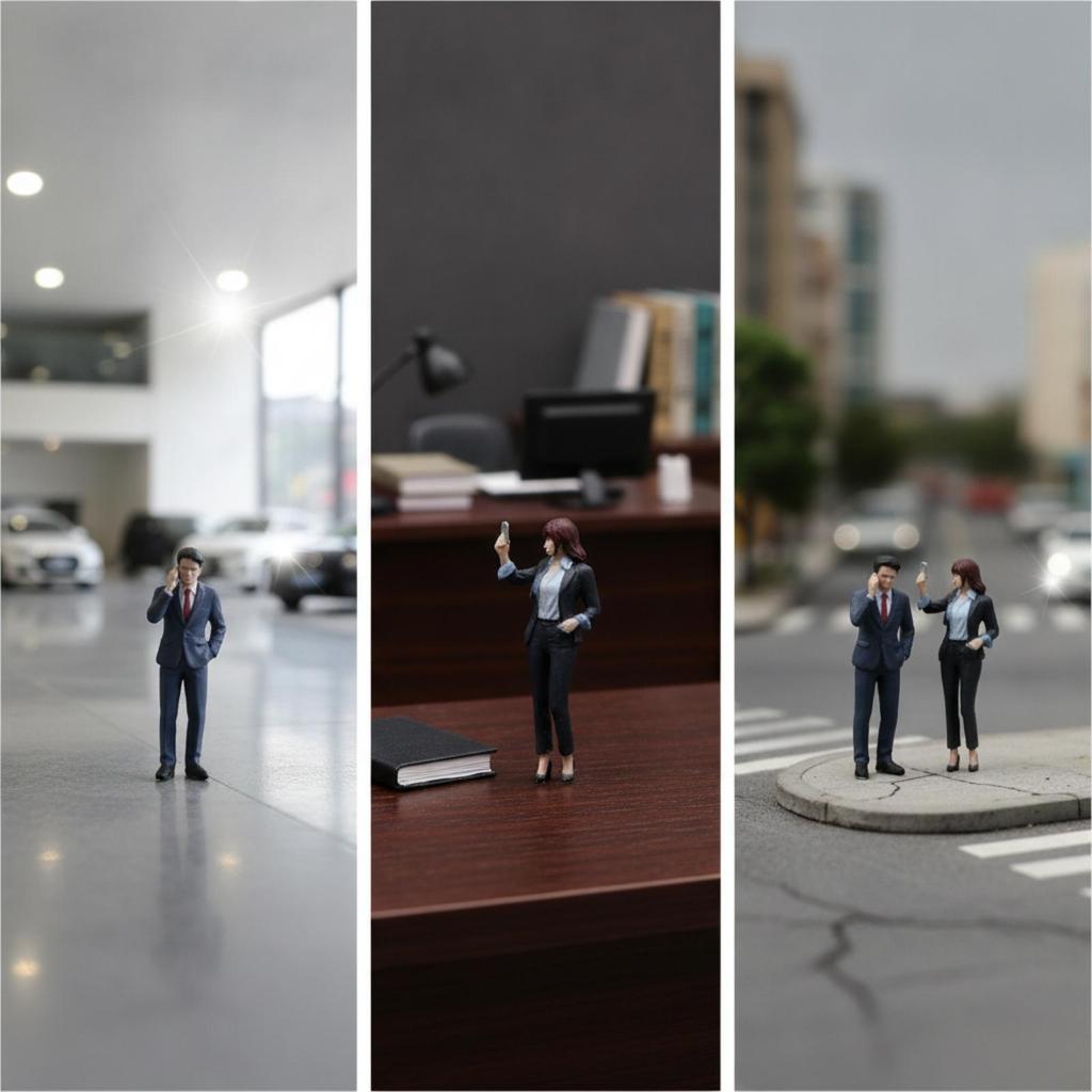 Realistic Miniature Business Figure | Hand-Painted, Tiny, People