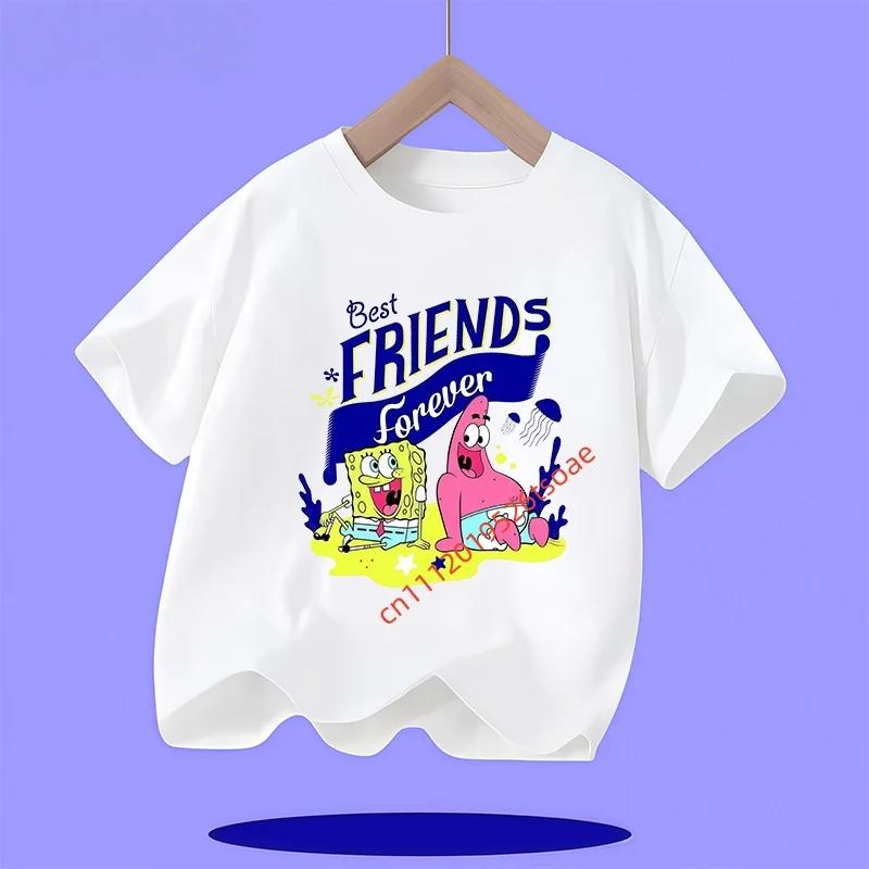 New SpongeBob SquarePants Childrens TShirt Casual Daily Comfortable Breathable for Boys and Girls