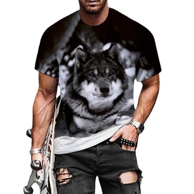 Frühling Sommer Tops Männer Plus Größe Kleidung Tier 3D Print T Shirt Tiger Muster Tees O Hals Kurzarm Top atmungsaktive Mann Shirts
