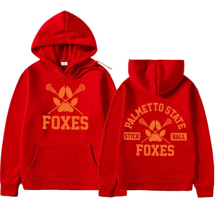 FOXES PALMETTO STATE Print Hoodie Herren Damen Modischer Streetwear Freizeit Trainingsanzug Übergroß Trend Design Lockerer Hoodie