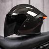 Smart LED Tail Light Motorcycle Helmet 3/4 Open Face ABS Full Protection Universal Fit Men Women