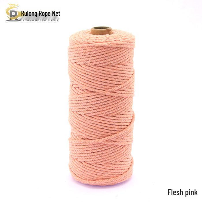 3mm Color Cotton Rope for DIY Handmade Tapestry, Weaving, and Drawstring Projects