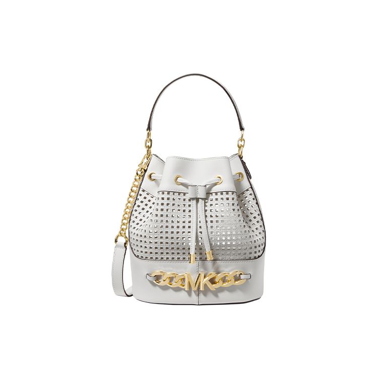 

Michael Kors Mk Devon Cutout Leather Crossbody Handbag Medium Women handbags White 30T2GDVS2L-085 Basic Set (Bag+Dust Bag)