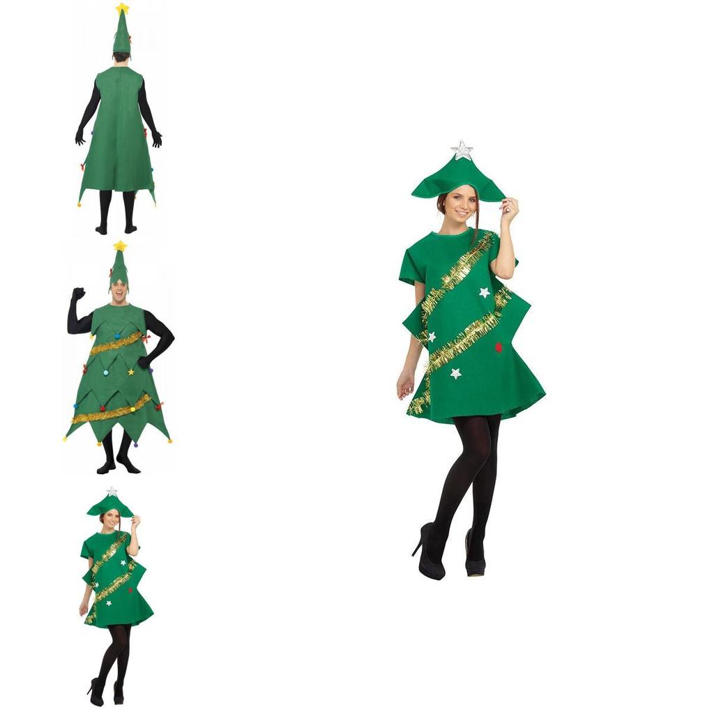 Festive Christmas Tree Dress-up Costume For Grownups Pictures Performances Gifts