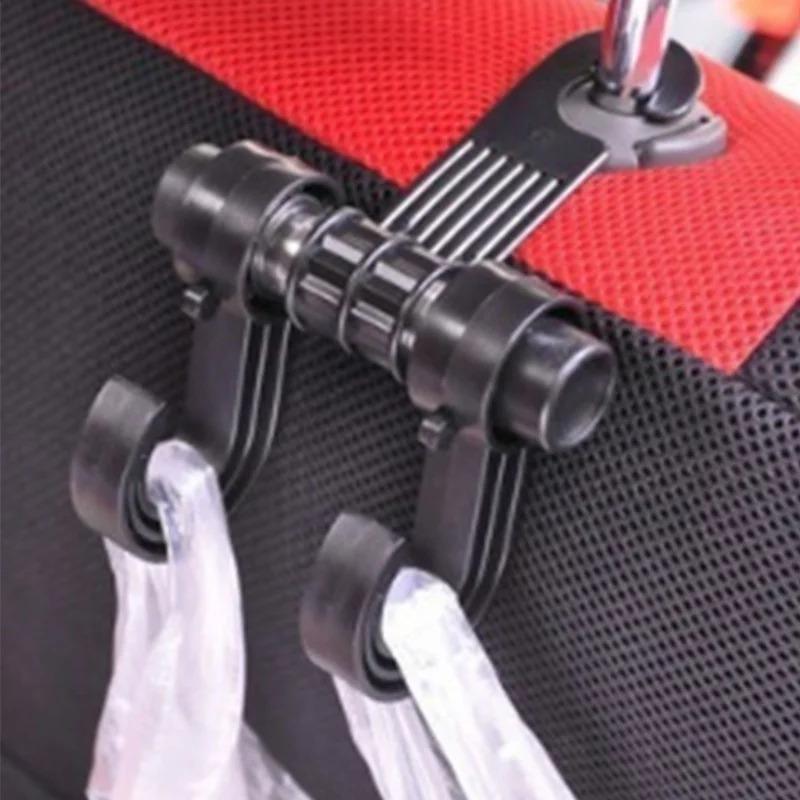 2Pcs Universal Car Seat Back Storage Hook Sundries Hanger Bag Holder Multifunction Car Hooks Vehicle Storage Organizer