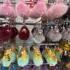 Authentic Fox Fur Pompon Keychain: Cute Plush Sleeping Doll Bag Charm