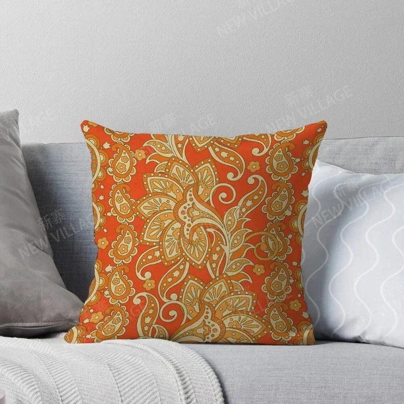 Fall Home Decor Autumn Living Room Throw Pillow Cover Sofa Boho Cushion Cover  Mandala