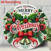 Vintage Christmas Metal Wall Art Red Green Holiday Sign Home Bar Decor Gift