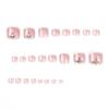 Wearable Manicure Simple French Nail Piece White Edge Rhinestone Fake Nail Finished Nail Sticker Removable Nail Piece