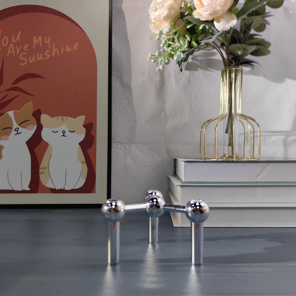 

Nordic Style Candle Holder Silver Home Decore Candelabra New Triangle Candlestick Gift срібний