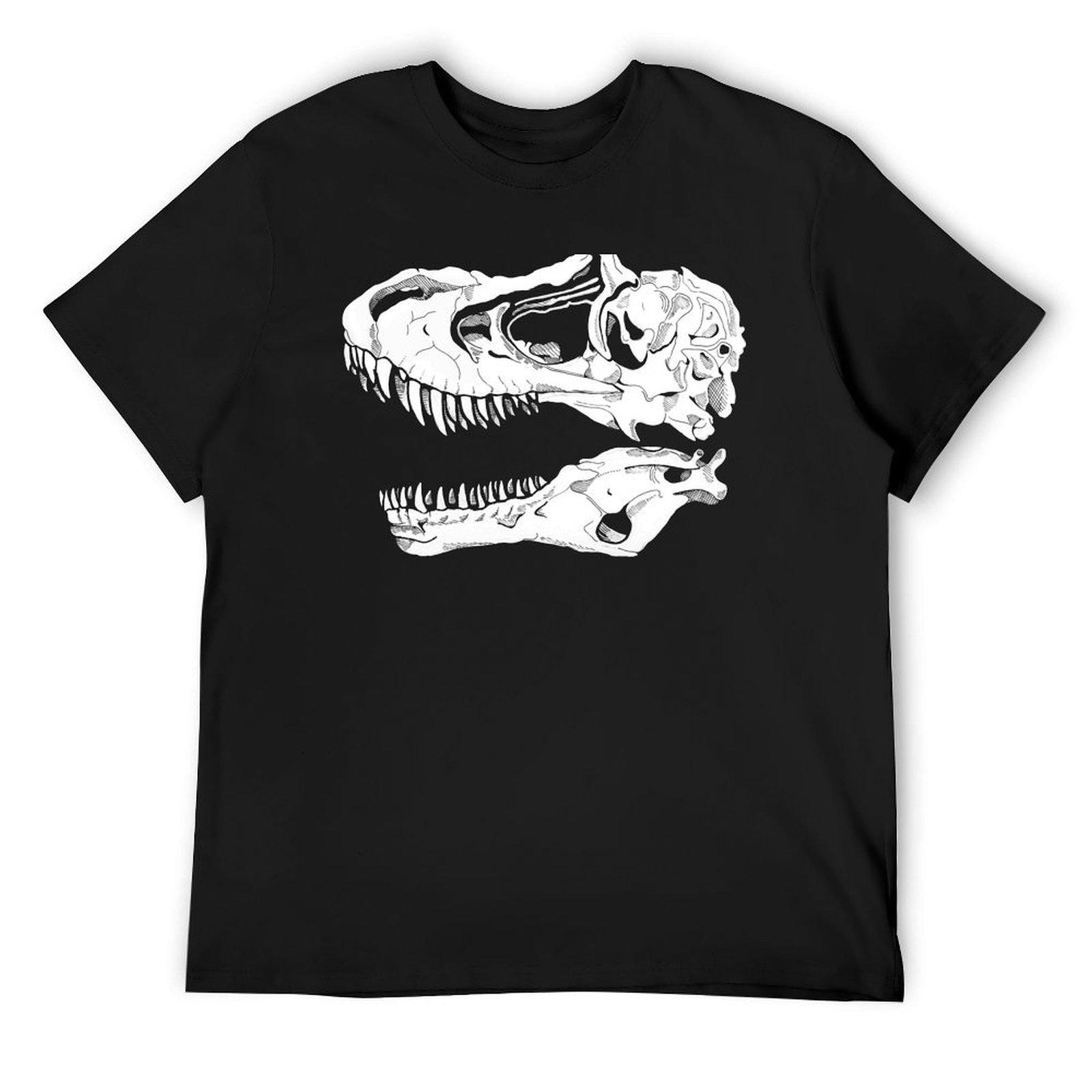 

dino skull T-Shirt Aesthetic clothing cute tops shirts graphic outfits for men 4XL