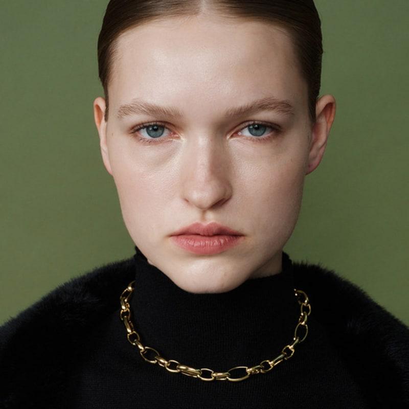 

MONDAY EDITION Bold Rolo Chain Necklace Gold