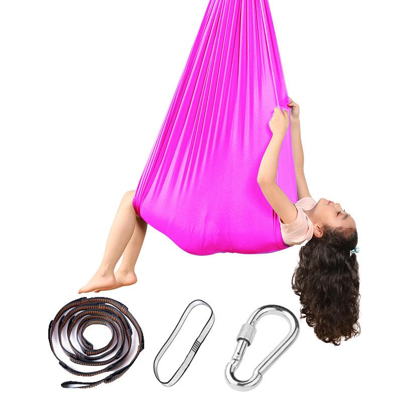 

Kids Swing Therapy Cuddle Hammock With Autism Adhd Aspergers Sensory Outdoors Fuchsia,280*100CM
