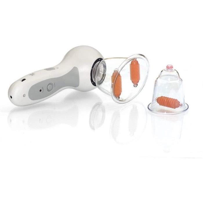 Masseur Anti-Cellulite Électrique - CELLUSTOP - Portatif - 2 Ventouses - Blanc - USB163