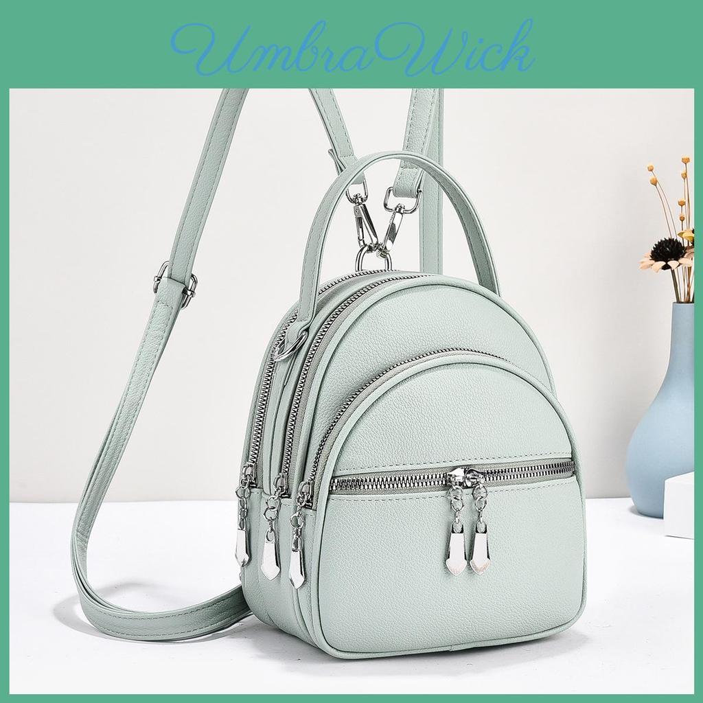 Stylish High-quality Macaron Color Backpack Fashionable Versatile Handbag With Zipper Closure