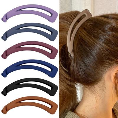 Big Hairpin Fine Workmanship Charming Compact Banana Vertical Hair Barrette for Party
