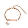 New Stainless Steel Laser Engraved Children's Cuban Chain Bracelet