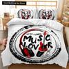 Music Duvet Cover Set Cool Colorful Headset Bedding Set Kids Boys Girls Bedding Set Music Queen King Size Polyester Qulit Cover